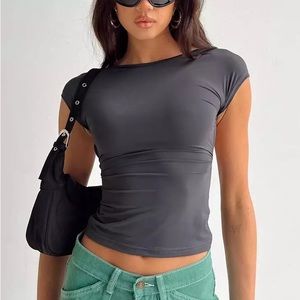 Princess Polly Rosalinda Top Grey